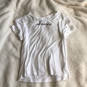 XS white crop top